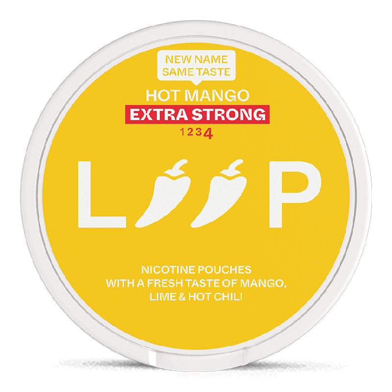 LOOP Hot Mango Extra Strong Product Label LOOP Hot Mango Extra Strong Product Label