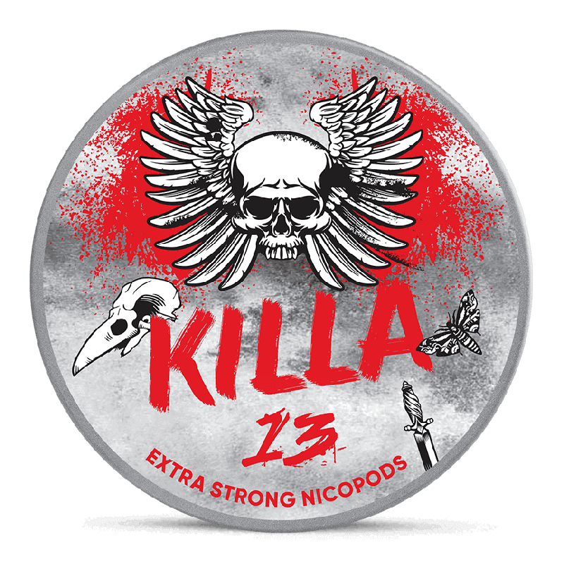 Killa 13 Extra Strong Slim All White Product Label Killa 13 Extra Strong Slim All White Product Label