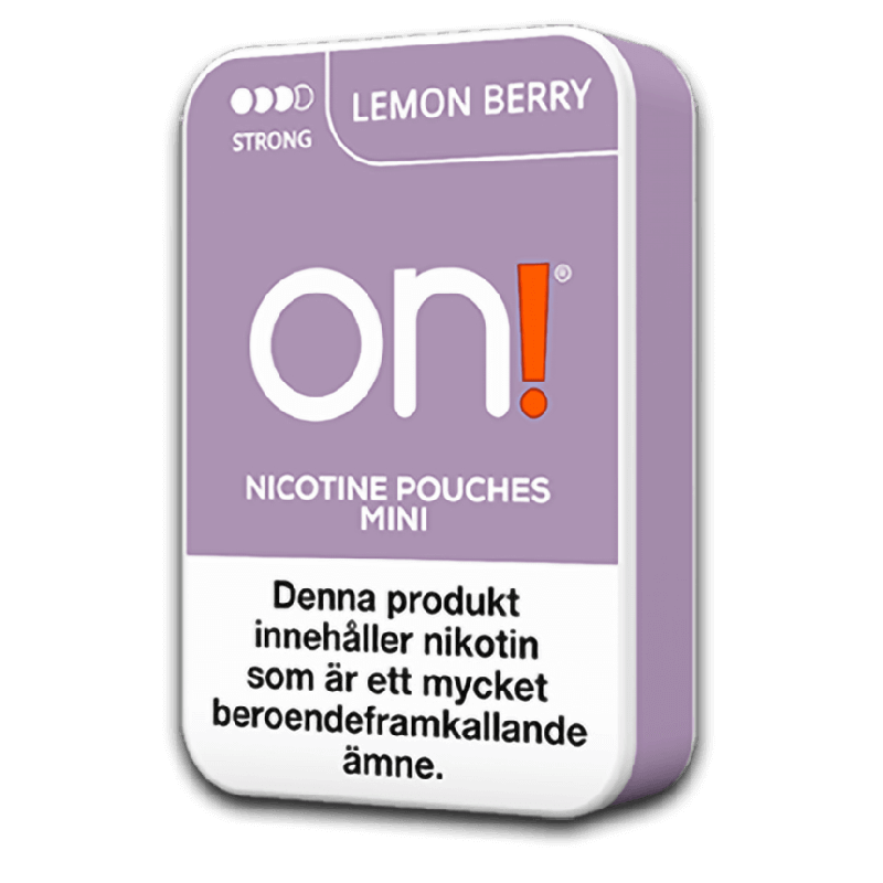on! Lemon Berry 6 mg Product Label on! Lemon Berry 6 mg Product Label