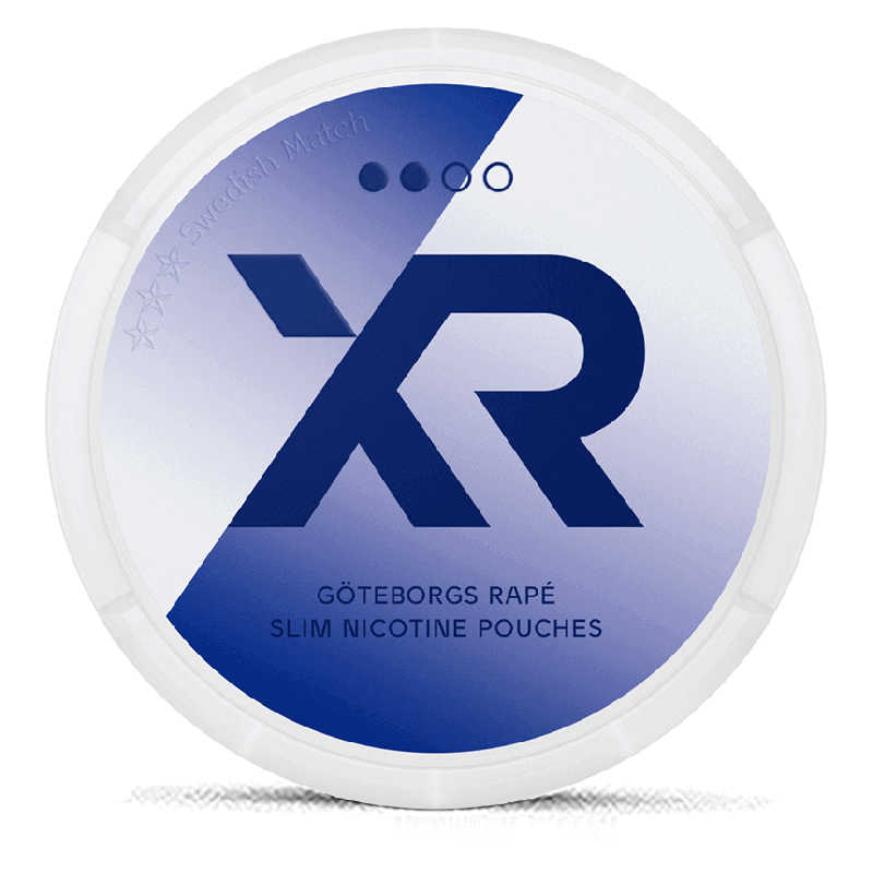 XR Göteborgs Rapé Slim All White Product Label XR Göteborgs Rapé Slim All White Product Label